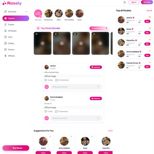 Rosely AI, AI Porno Sider