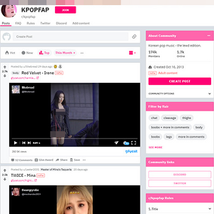 KPopFap, Reddit NSFW List