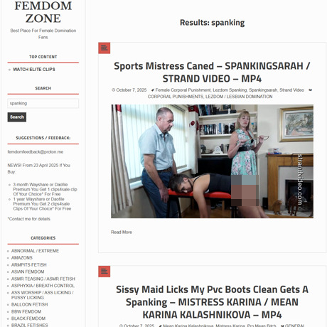 Femdom Zone Spanking
