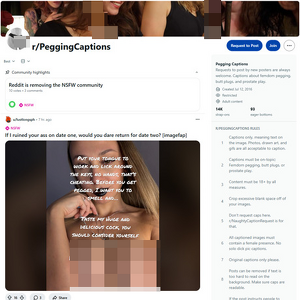 Reddit Pegging Captions, Pegging Porn Sites