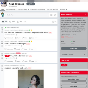 Arab Whores, Reddit NSFW List