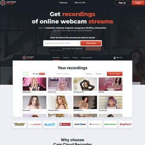 CamCloudRecorder, Webcam Porno Seiten