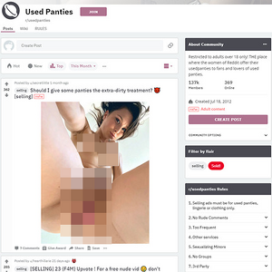 Used Panties, Reddit NSFW List