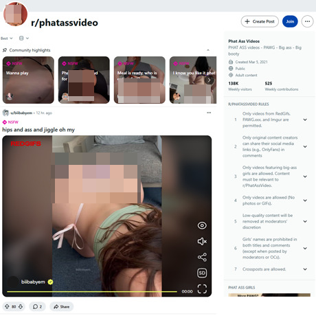 Reddit Phat Ass Videos