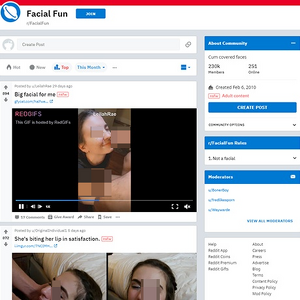 Reddit Facial Fun, Reddit NSFW List