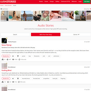 Lush Stories Audio, ASMR Porno Seiten