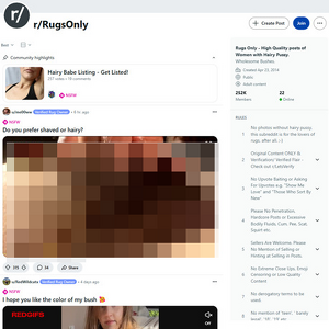 Reddit RugsOnly, Hairy Pussy Porn Sites