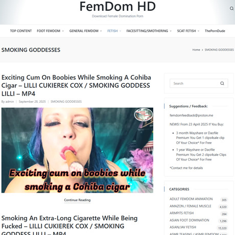 FemdomHD Smoking