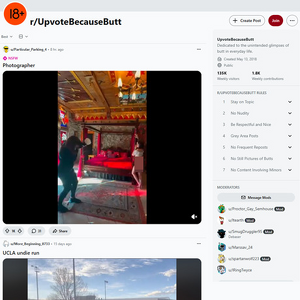 Reddit UpvoteBecauseButt, Big Ass Porn Sites