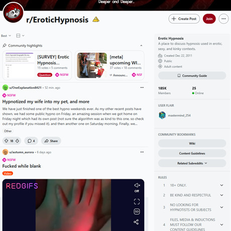 Reddit Erotic Hypnosis