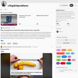 Reddit BigDickProblems, Big Dick Porn Sites