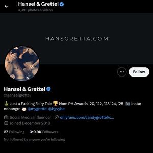 Hansel Grettel, Twitter Porn Accounts