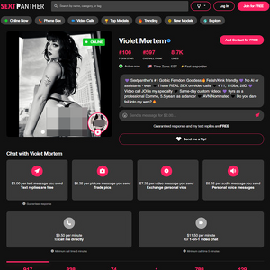 Violet Mortem, Best SextPanther Models List