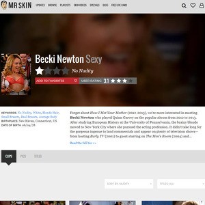 Becki Newton, Nude Celebrities List