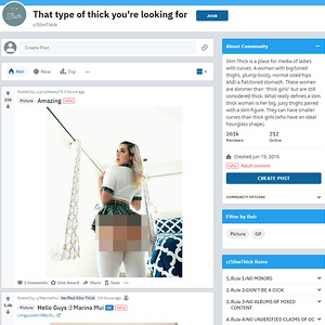 SlimThick, Reddit NSFW List