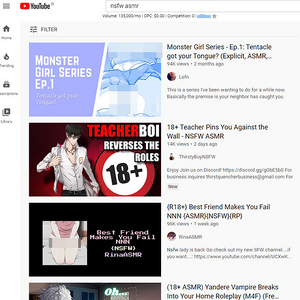 YouTube NSFW ASMR, ASMR Porno Seiten