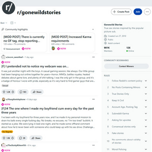 Reddit GoneWild Stories, Erotische Geschichten