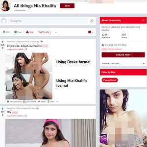 Mia Khalifa, Reddit NSFW List