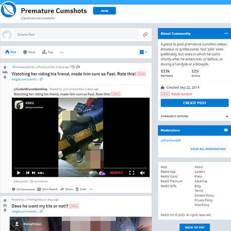 Premature Cumshots