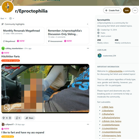 Reddit Eproctophilia