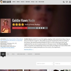 Goldie Hawn, Nude Celebrities List