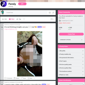 Fansly, Reddit NSFW List