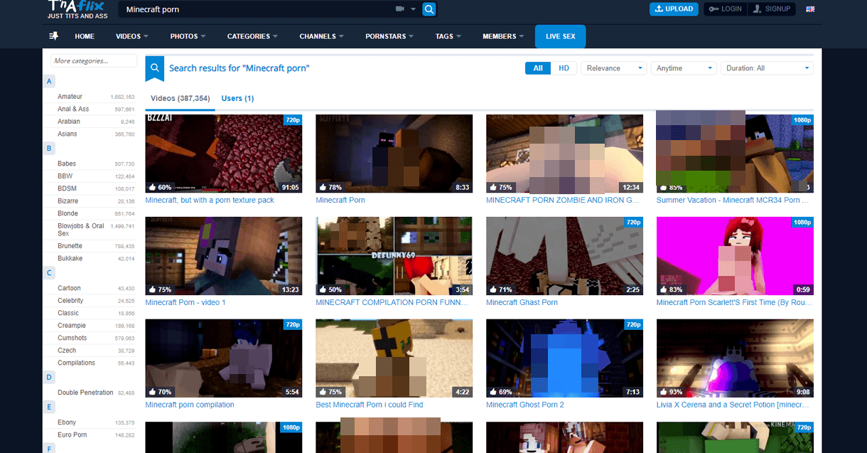 Minecraft PornTNAFlix blurred tmp